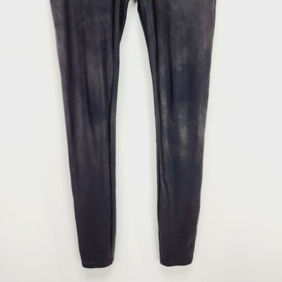 Spanx Faux Leather Leggings High Rise Compression Black Full Length Size M - Picture 7 of 10